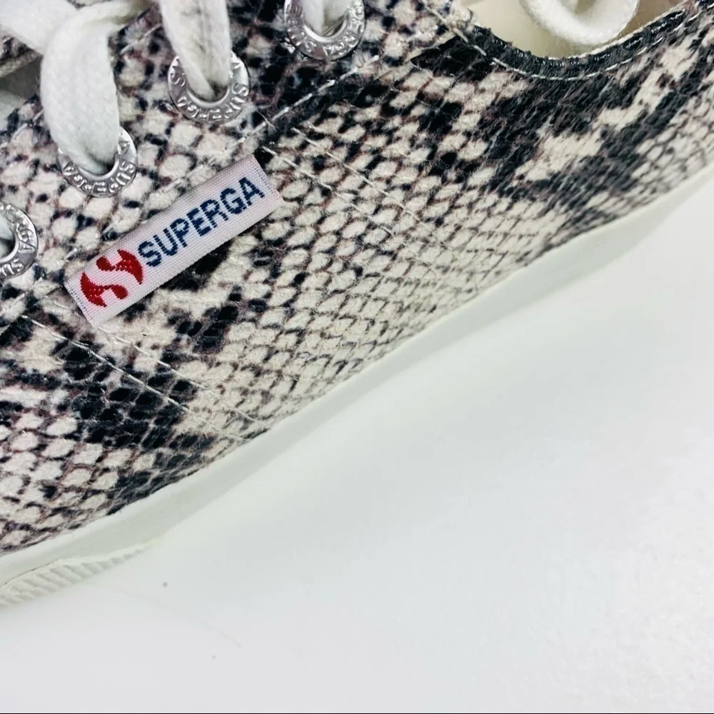 Superga‎ platform sneakers women size 37 snake embossed